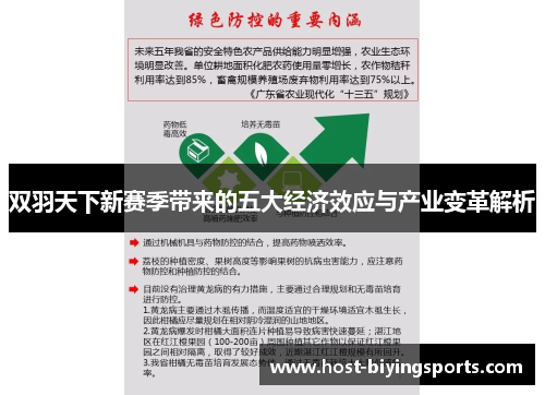 双羽天下新赛季带来的五大经济效应与产业变革解析
